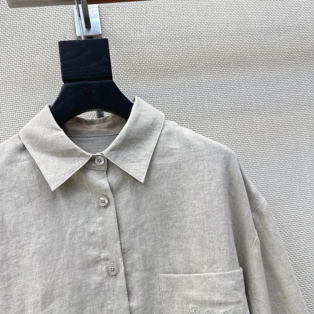 LORO PIANA Clothing Linen (Light Gray) S-L B65202607051355 - Image 4