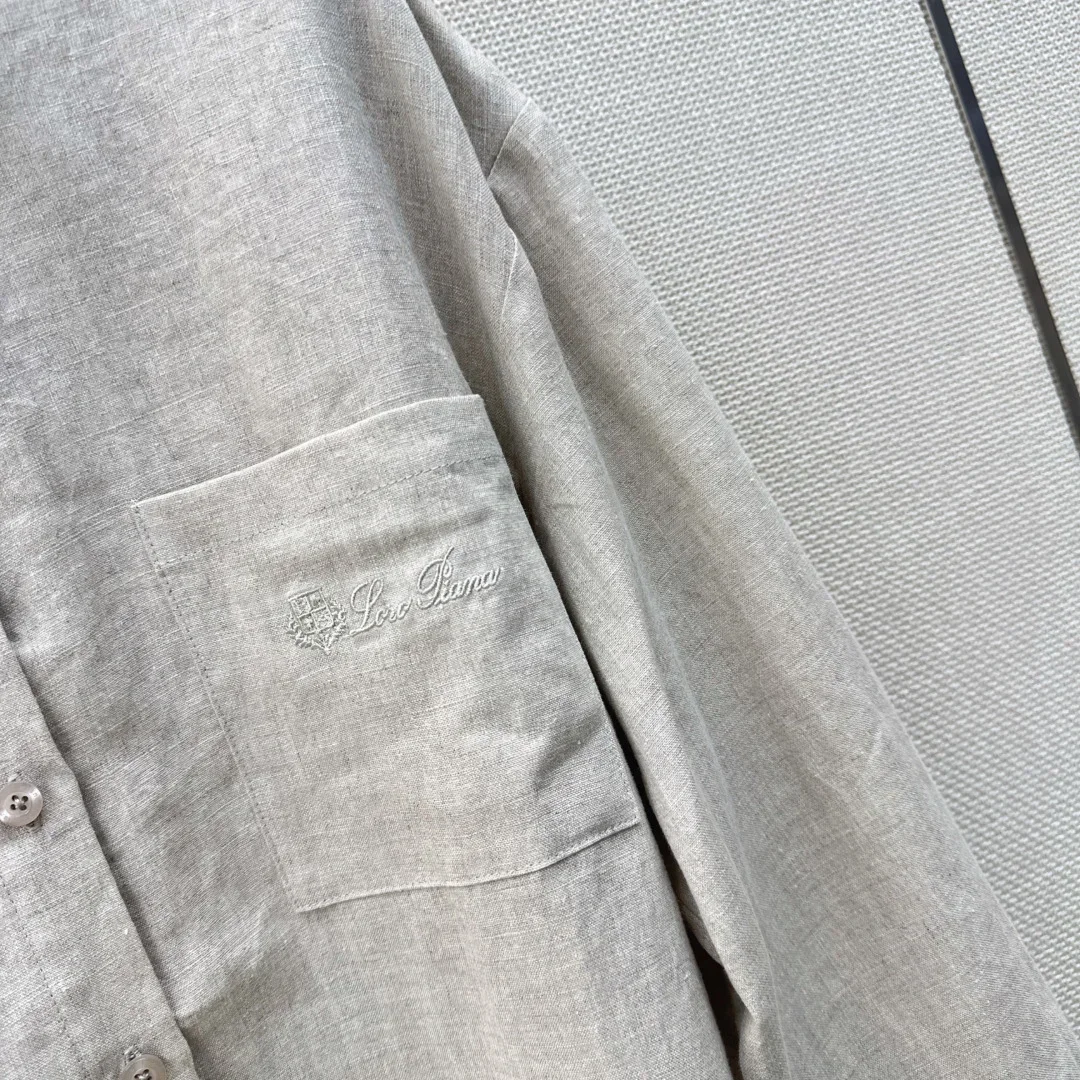 LORO PIANA Clothing Linen (Light Gray) S-L B65202607051355 - Image 5