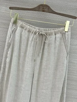 Alternative view of LORO PIANA Clothing Linen (Light Gray) S-M-L F60202607052506