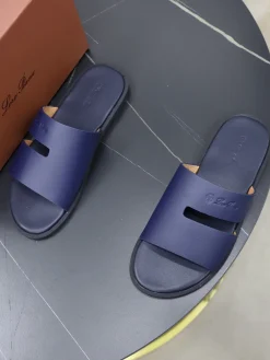 Alternative view of LORO PIANA Slides & Slippers Calfskin Leather (Navy) EU38-44 A20202607050651