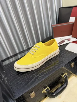 LORO PIANA Sneakers & Trainers Canvas (Yellow-White-Brown) EU38-44 B10202607050865
