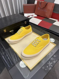 Alternative view of LORO PIANA Sneakers & Trainers Canvas (Yellow-White-Brown) EU38-44 B10202607050865