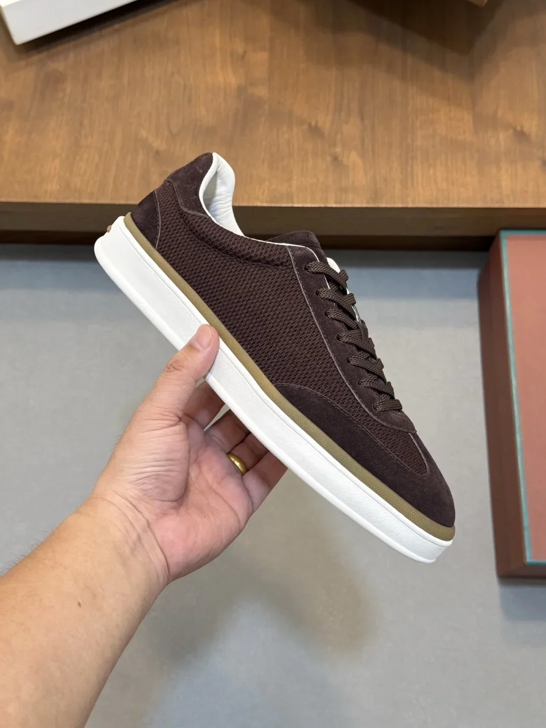 LORO PIANA Sneakers & Trainers Suede (Brown) EU39-44 C60202607050407 - Image 4