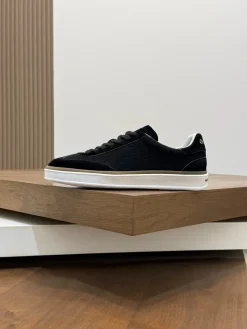 Alternative view of LORO PIANA Sneakers & Trainers Suede, Mesh (Black-White-Brown) EU39-44 C60202607050405