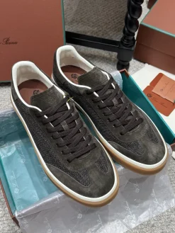 LORO PIANA Sneakers & Trainers Suede-Mesh (Brown) EU35-46 B80202607050404