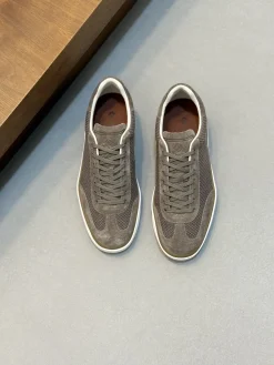 LORO PIANA Sneakers & Trainers Suede Mesh (Brown-White) EU39-44 C60202607050406