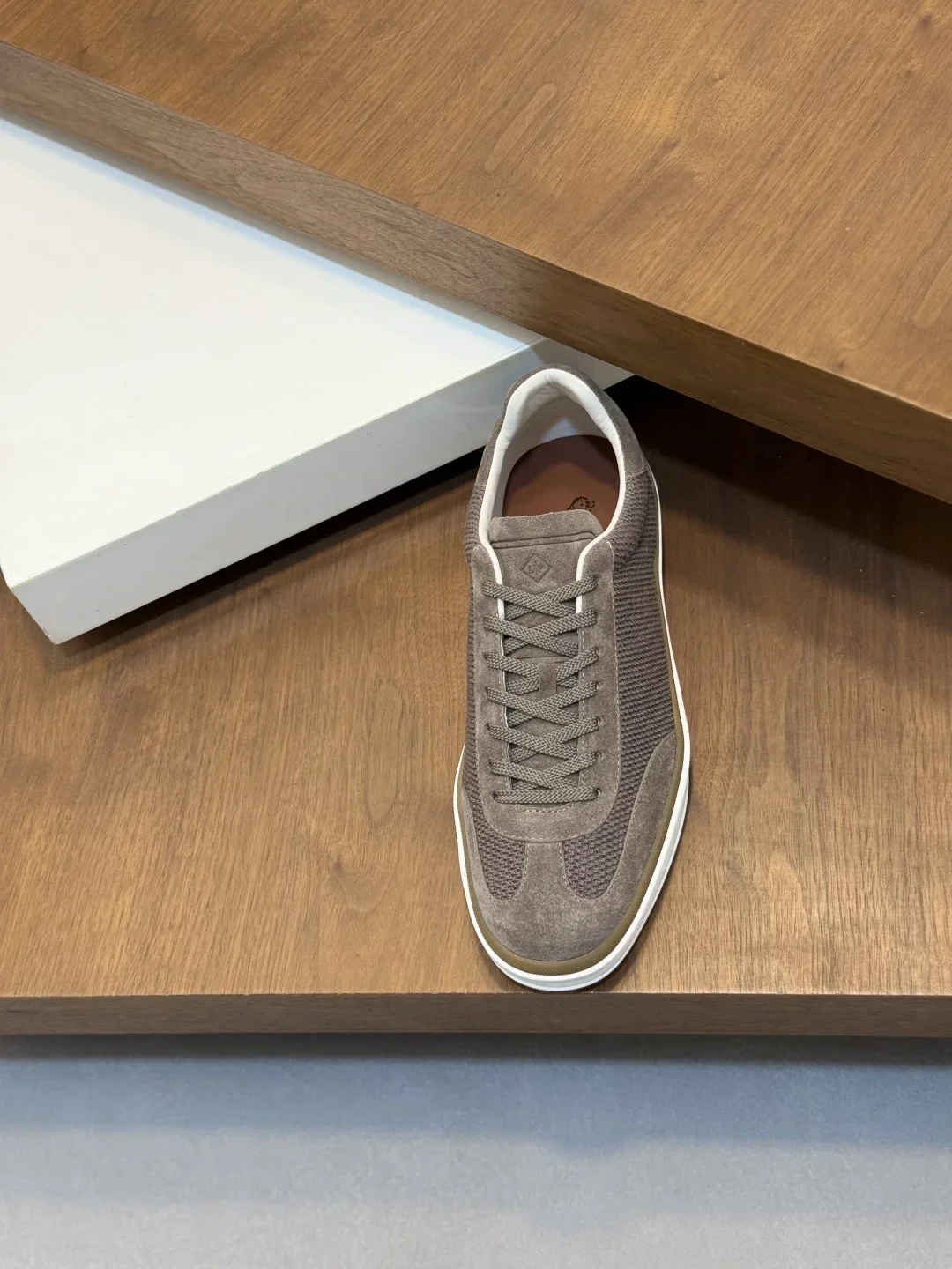LORO PIANA Sneakers & Trainers Suede Mesh (Brown-White) EU39-44 C60202607050406 - Image 6