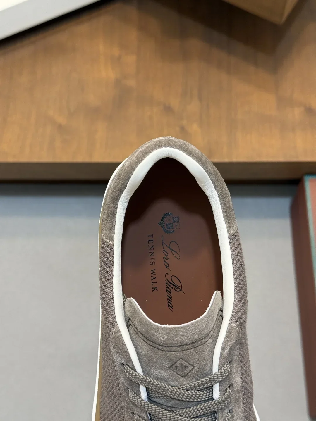 LORO PIANA Sneakers & Trainers Suede Mesh (Brown-White) EU39-44 C60202607050406 - Image 7
