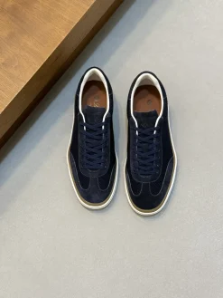 LORO PIANA Sneakers & Trainers Suede Mesh (Navy Blue-White-Brown) EU39-46 C60202607050410