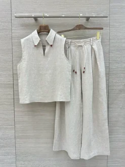 LORO PIANA Suits Linen (Light Gray) S-M-L F10202607052473