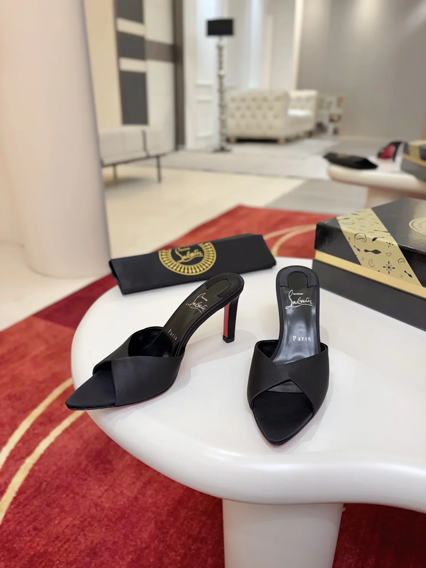 LOUBOUTIN Sandals & Mules Satin (Black) EU35-42 B90202607050412 - Image 2