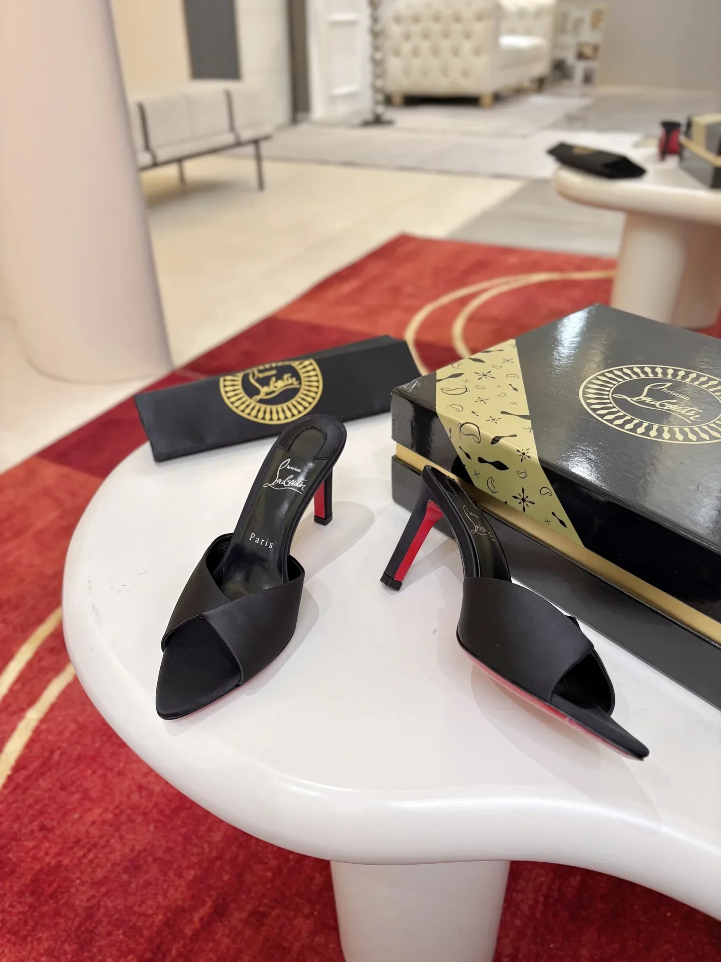 LOUBOUTIN Sandals & Mules Satin (Black) EU35-42 B90202607050412 - Image 3