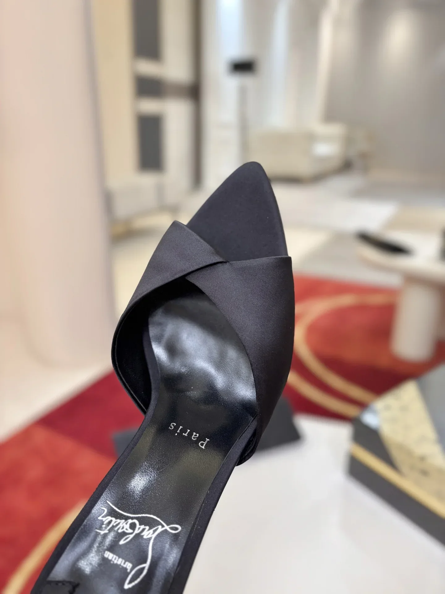 LOUBOUTIN Sandals & Mules Satin (Black) EU35-42 B90202607050412 - Image 6