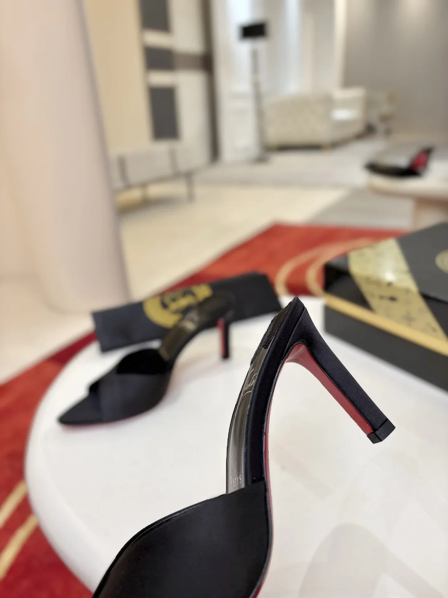 LOUBOUTIN Sandals & Mules Satin (Black) EU35-42 B90202607050412 - Image 7