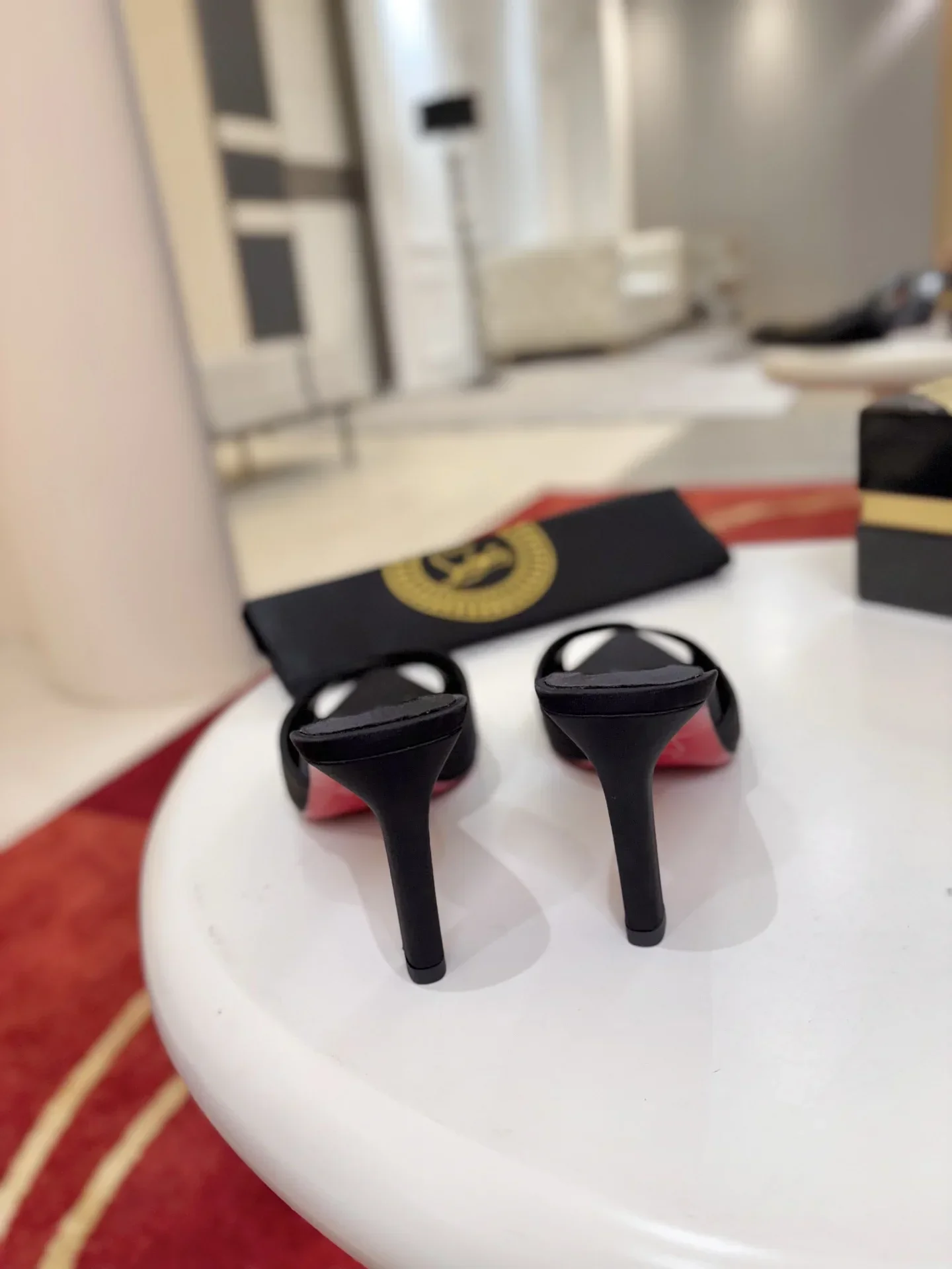 LOUBOUTIN Sandals & Mules Satin (Black) EU35-42 B90202607050412 - Image 8