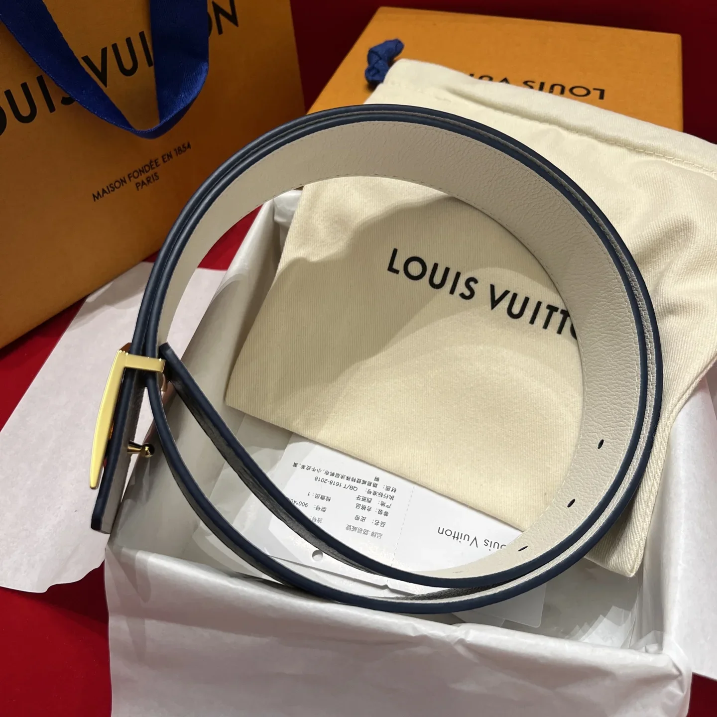 LV Belts Calfskin 4cm Width B80202607050540 - Image 8