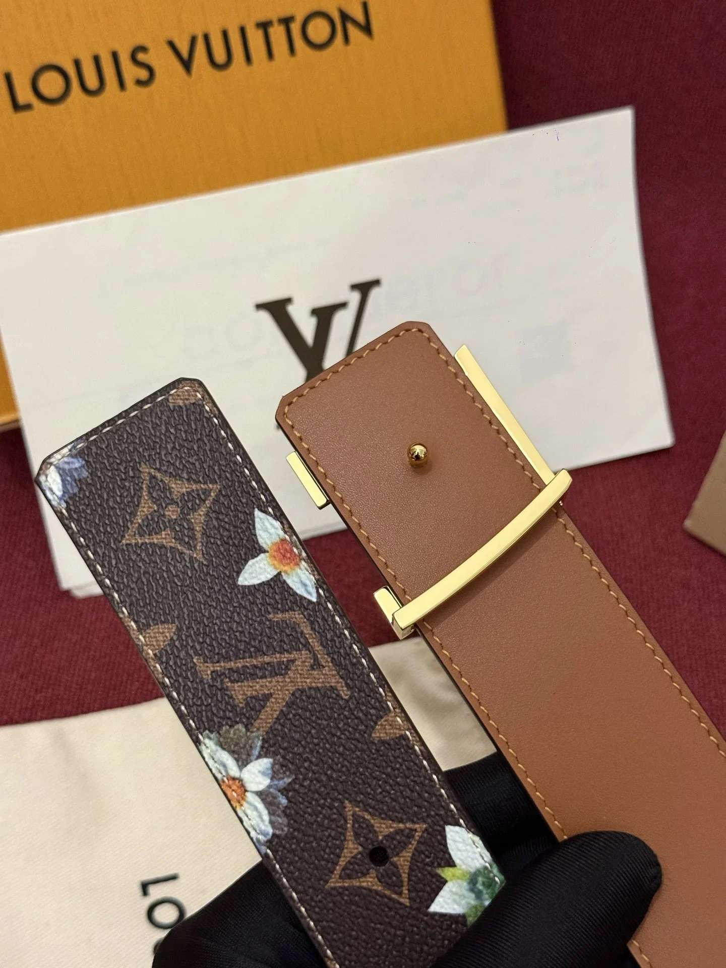 LV Belts Canvas Leather A60202607050528 - Image 4