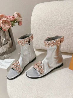 LV Boots & Booties Metallic Leather (Silver) EU35-41 E40202607051827