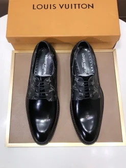 LV Formal Shoes Calf Leather-Canvas (Black) EU38-44 B40202607051061