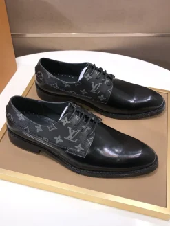 Alternative view of LV Formal Shoes Calf Leather-Canvas (Black) EU38-44 B40202607051061