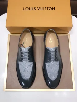 LV Formal Shoes Patent Leather-Canvas (Gray-Black) EU38-44 B40202607051067