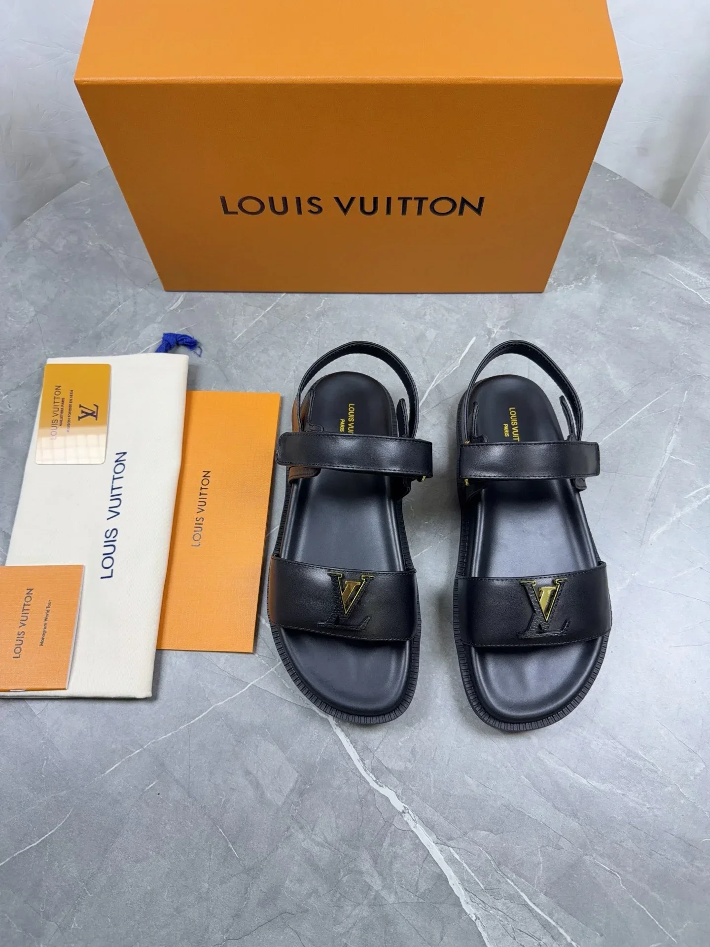 LV Sandals & Mules Calfskin Leather (Black-White) EU35-45 B10202607050454 - Image 2