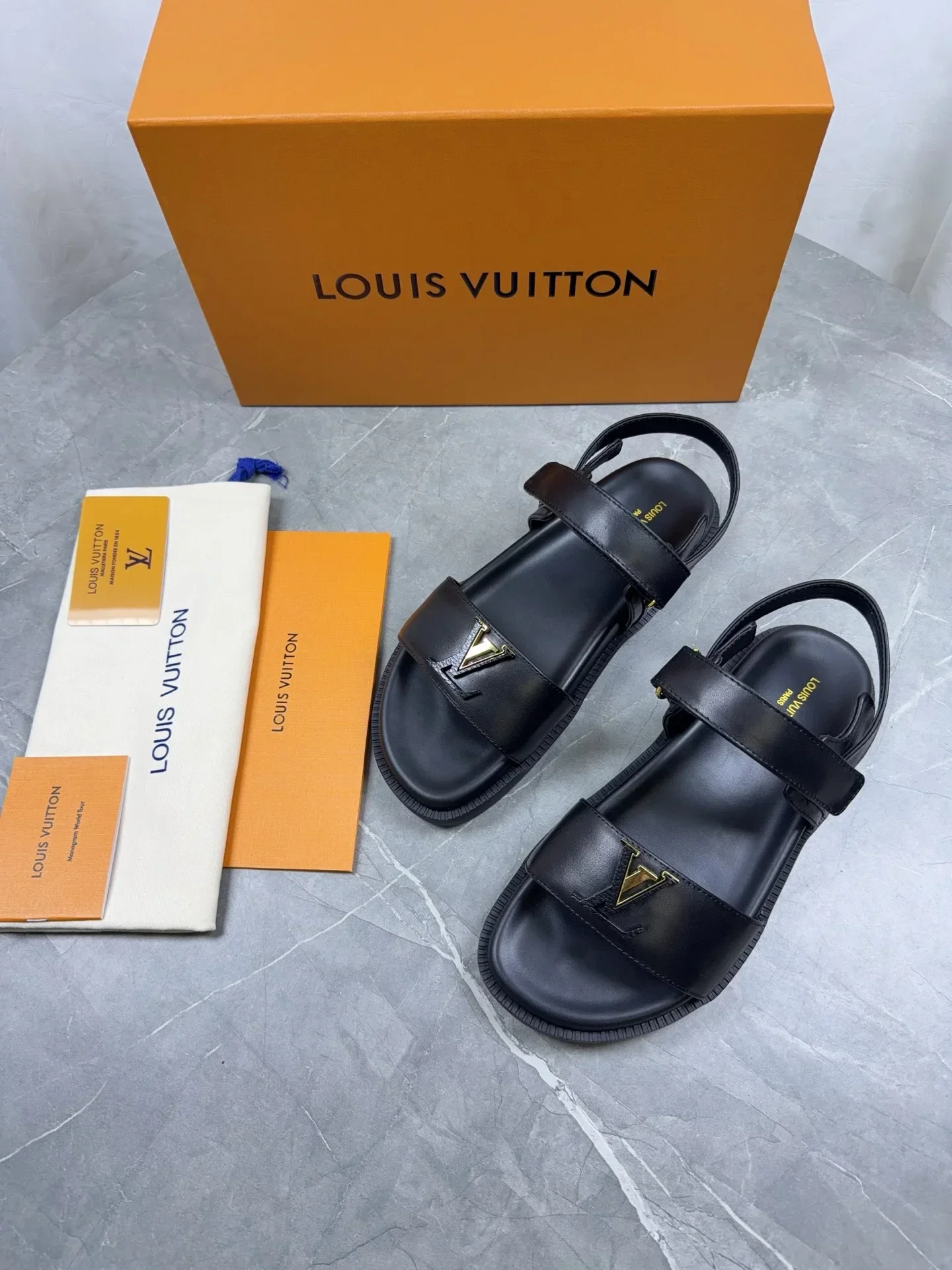 LV Sandals & Mules Calfskin Leather (Black-White) EU35-45 B10202607050454 - Image 3
