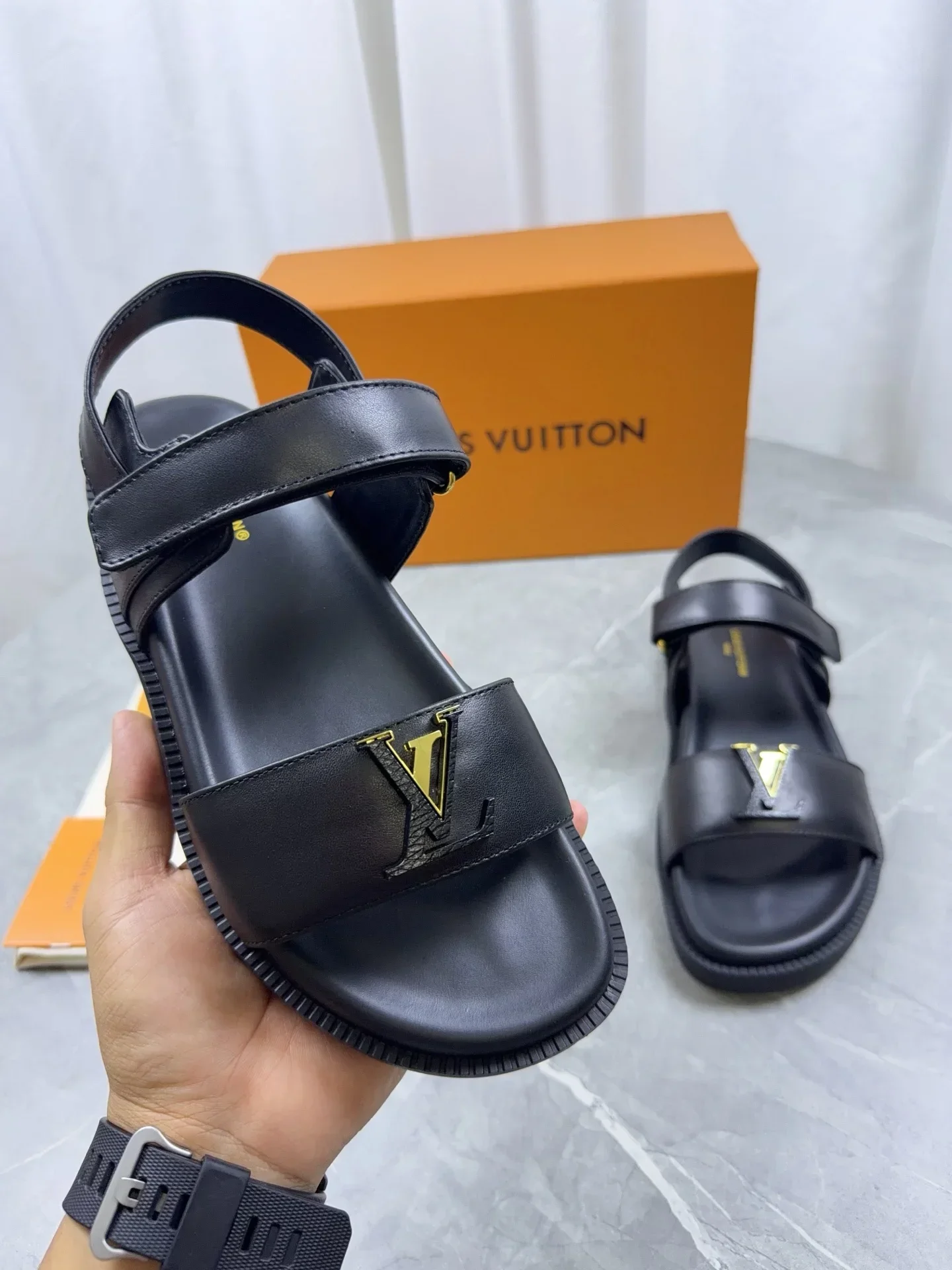 LV Sandals & Mules Calfskin Leather (Black-White) EU35-45 B10202607050454 - Image 4