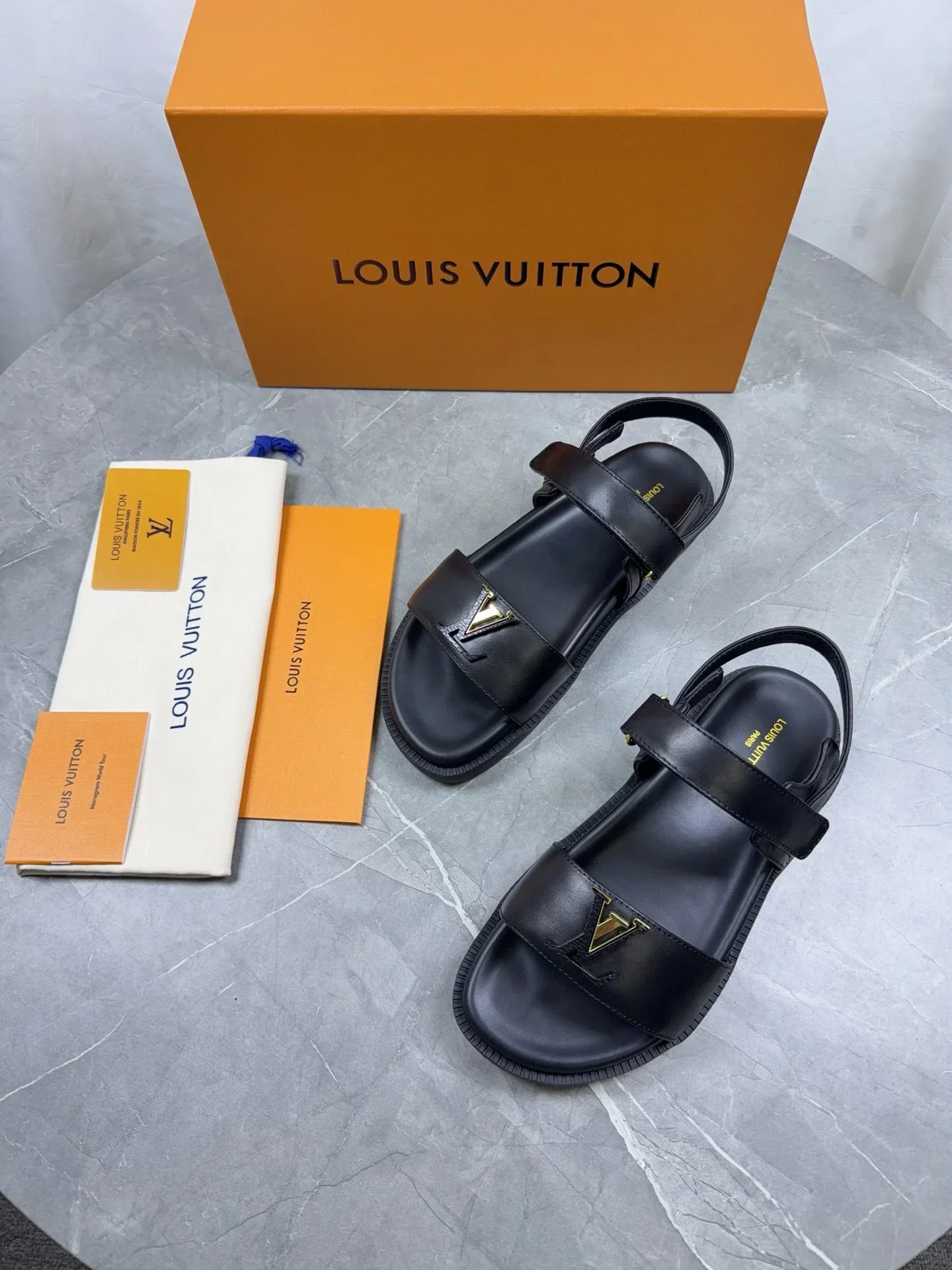 LV Sandals & Mules Calfskin Leather (Black-White) EU35-45 B10202607050454 - Image 7