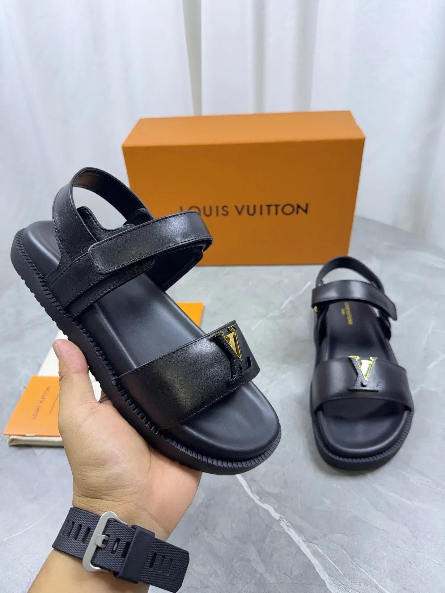 LV Sandals & Mules Calfskin Leather (Black-White) EU35-45 B10202607050454 - Image 8