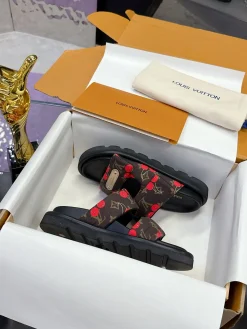 LV Slides & Slippers Canvas (Brown-Red-Black) EU35-44 A80202607050723