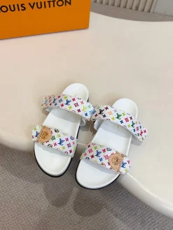 LV Slides & Slippers Coated Canvas (White-Multi) EU35-45 A90202607050781