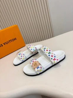 Alternative view of LV Slides & Slippers Coated Canvas (White-Multi) EU35-45 A90202607050781
