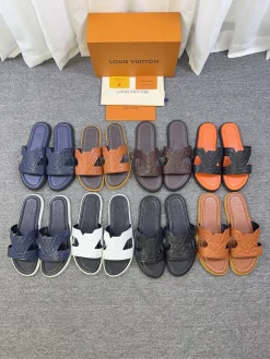 LV Slides & Slippers Leather (Blue-Brown-Black-White-Orange) EU38-47 A50202607050678