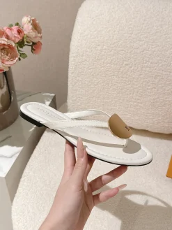 LV Slides & Slippers Patent Leather (White-Brown-Black) EU35-41 B80202607051386