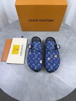 Alternative view of LV Slides & Slippers Suede-Canvas (Brown-Blue-Tan) EU38-46 B10202607050846