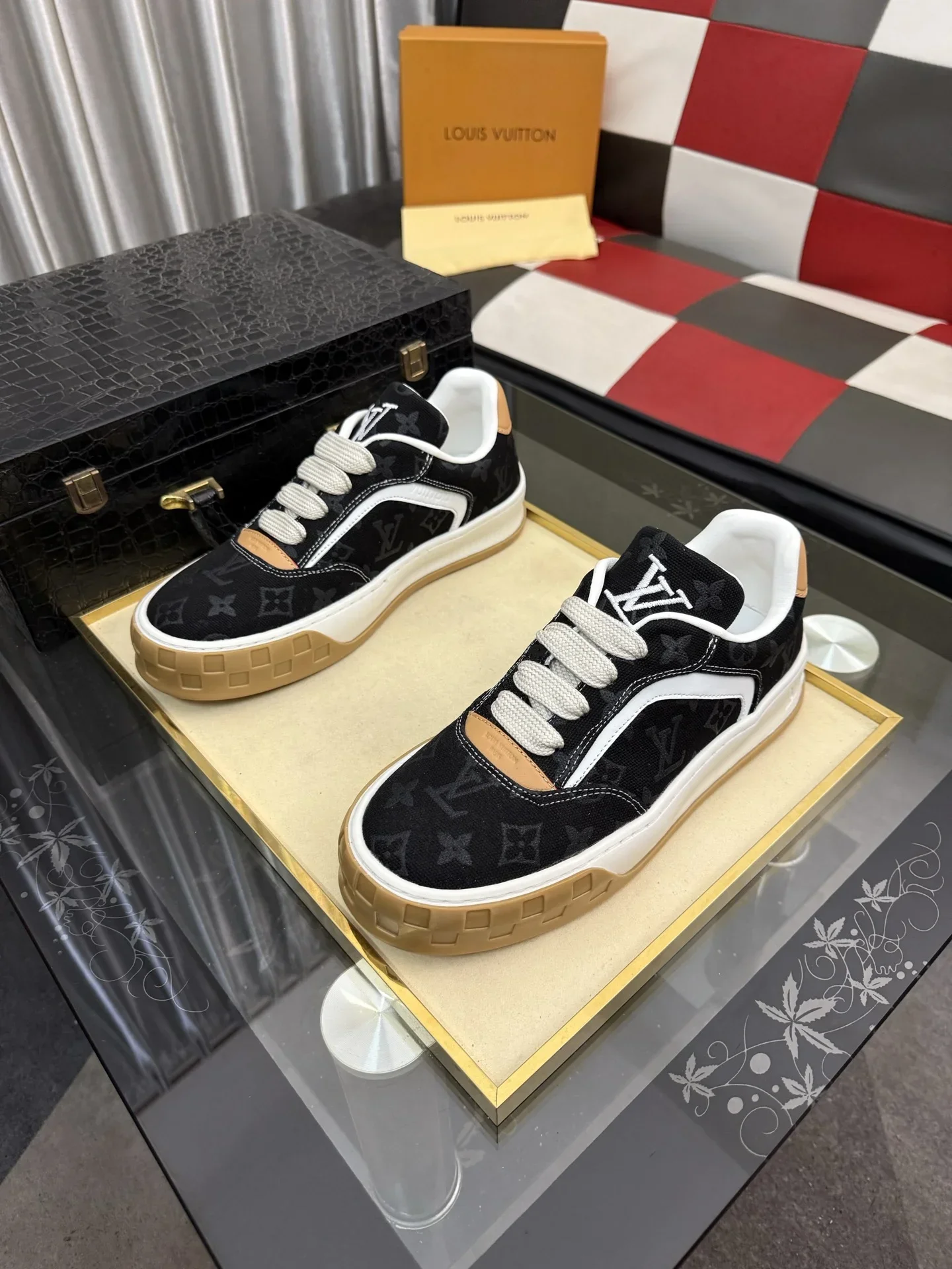 LV Sneakers & Trainers Canvas (Black-White-Brown) EU38-44 B30202607050460 - Image 2