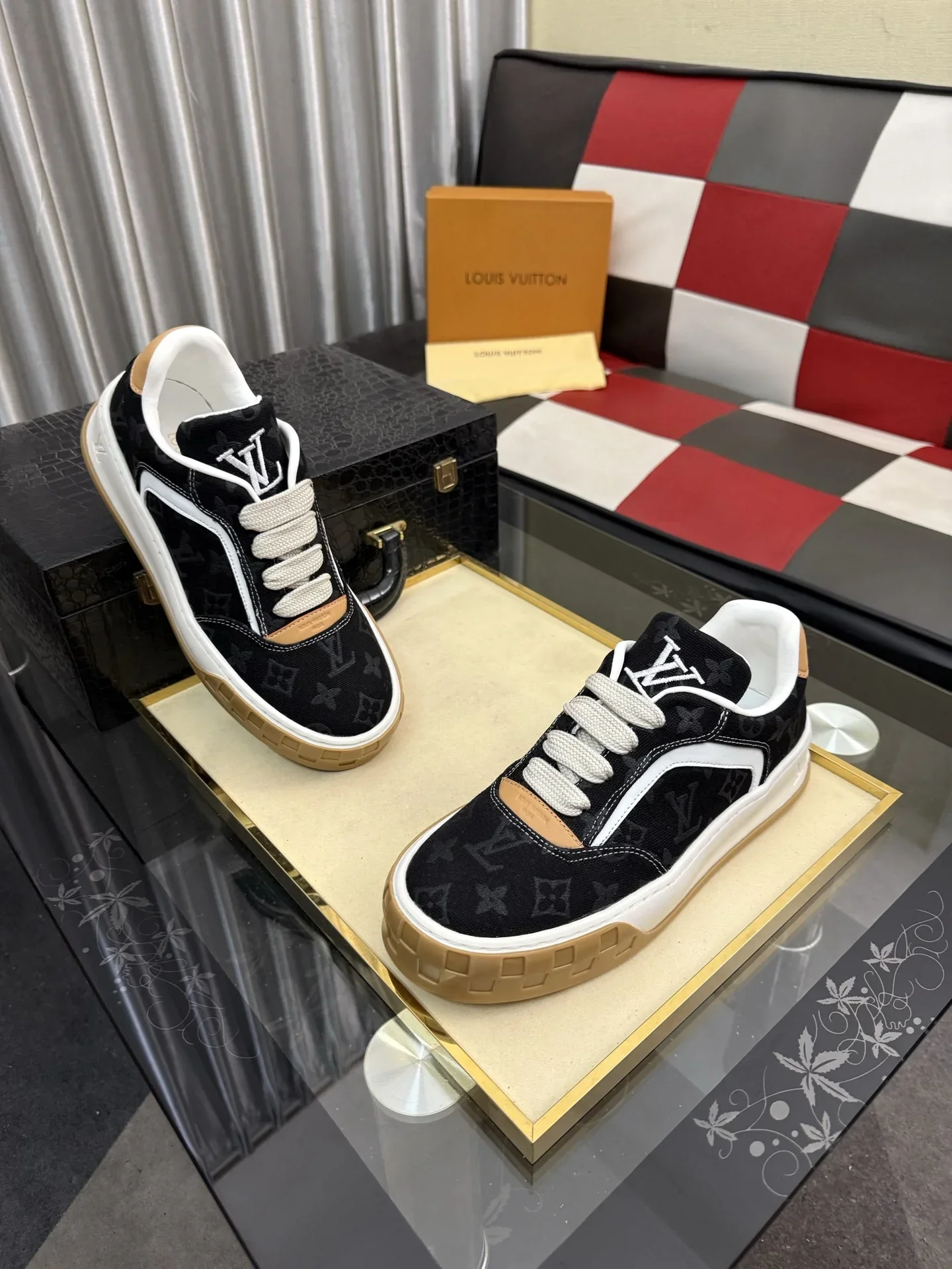 LV Sneakers & Trainers Canvas (Black-White-Brown) EU38-44 B30202607050460 - Image 3