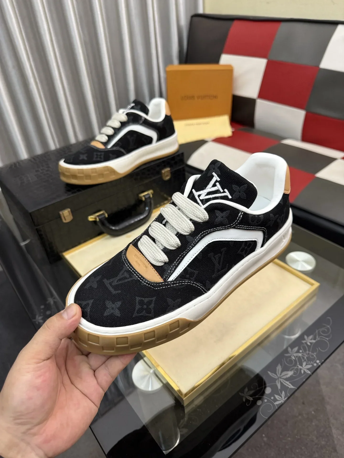 LV Sneakers & Trainers Canvas (Black-White-Brown) EU38-44 B30202607050460 - Image 5