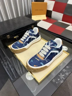 Alternative view of LV Sneakers & Trainers Denim, Calf Leather (Blue-Brown-White) EU38-44 B30202607050462