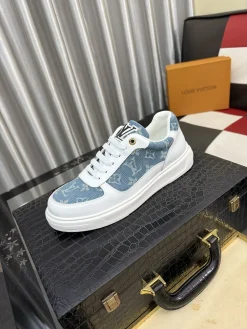 LV Sneakers & Trainers Denim Leather (White-Blue) EU38-44 B00202607050451