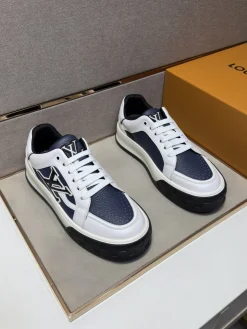LV Sneakers & Trainers Grained Leather (White-Blue-Black) EU38-44 B70202607050468