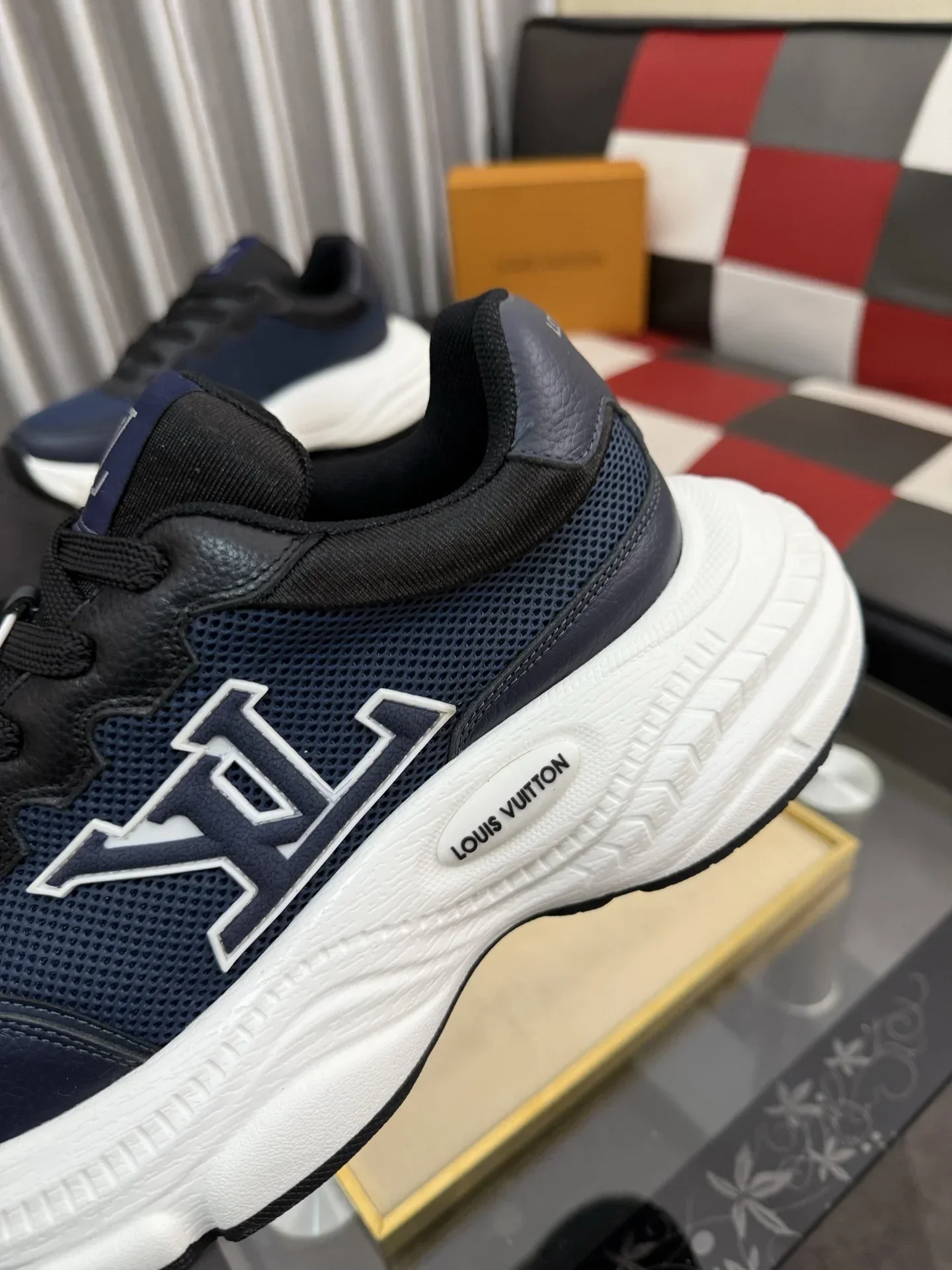 LV Sneakers & Trainers Mesh-Calfskin (Black-Blue-White) EU38-44 B80202607050473 - Image 7