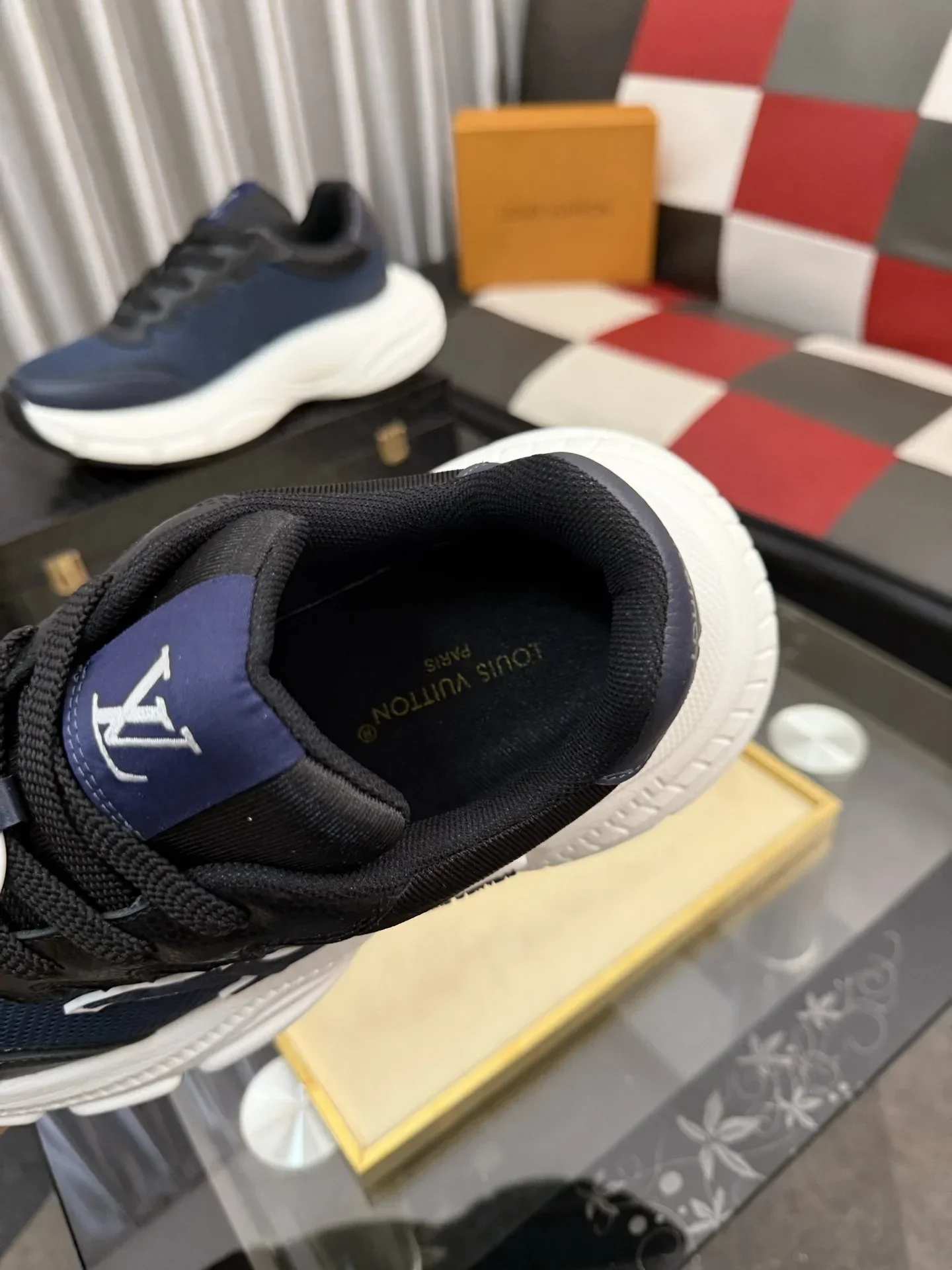 LV Sneakers & Trainers Mesh-Calfskin (Black-Blue-White) EU38-44 B80202607050473 - Image 8