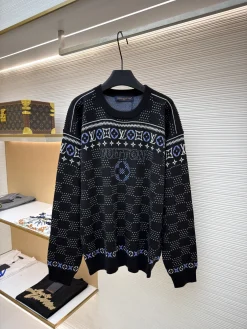 LV Sweaters & Knitwear Knit (Black-White-Blue) S-L B55202607120073