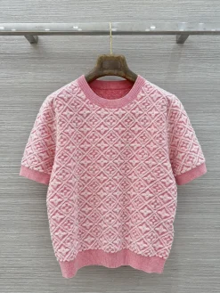 LV Sweaters & Knitwear Wool Jacquard (Pink) S B55202607051215