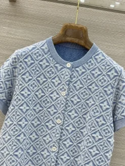Alternative view of LV Sweaters & Knitwear Wool Yarn (Blue-White) S B55202607051214