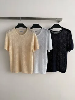 MAX MARA Sweaters & Knitwear Knit Fabric (Beige-White-Black) S-L A75202607050523