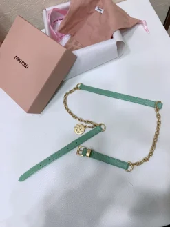 Alternative view of MIU MIU Accessories Calfskin Leather (Green) P200 B00202607050686