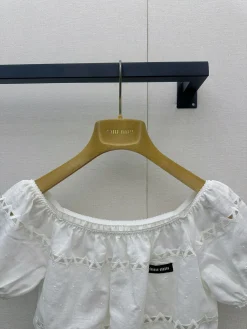 Alternative view of MIU MIU Clothing Cotton (White) SML B75202607051464